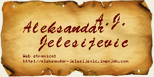 Aleksandar Jelesijević vizit kartica